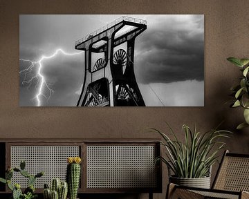 Colliery tower in storm by HGU Foto