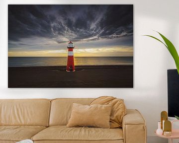 Leuchtturm Noorderhoofd bei Westkapelle, Zeeland von Fotografiecor .nl