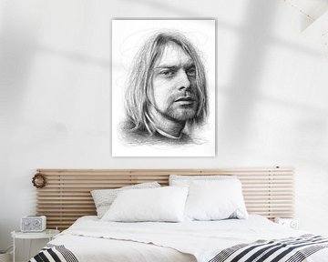Grunge zanger Kurt Cobain van Denny Constantine
