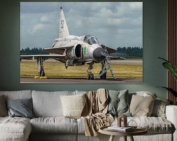 Saab Viggen van de Swedish Air Force Historic Flight.