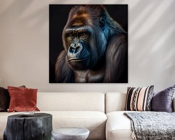 Portrait eines Gorilla Illustration von Animaflora PicsStock
