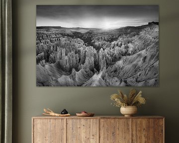 Bryce Canyon National Park USA in zwart-wit. van Manfred Voss, Schwarz-weiss Fotografie