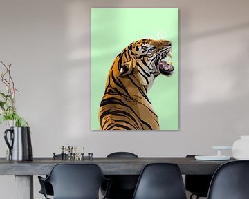 Tiger in Low Poly Illustration von Yoga Art 15