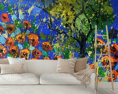 Voorbeeld van het werk in een kamer