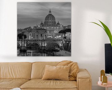 Italy in square black and white, Rome - Vatican by Teun Ruijters