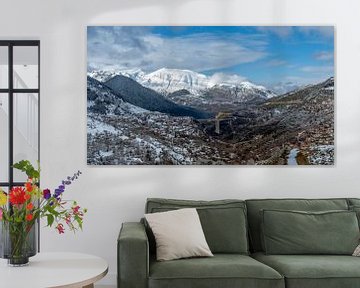 Paysage d'hiver grec près de Metsovo III sur Teun Ruijters