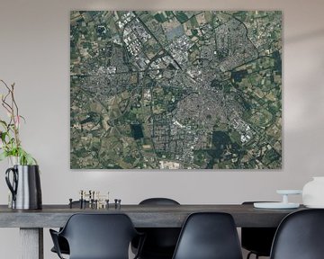 Luchtfoto van Almelo van Maps Are Art