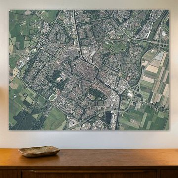 Vue aérienne d'Alkmaar sur Maps Are Art