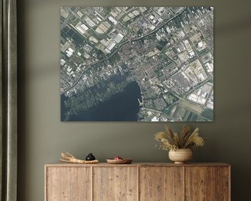 Luchtfoto van Aalsmeer van Maps Are Art