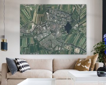 Luchtfoto van Alphen aan den Rijn van Maps Are Art