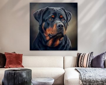 Portrait eines Rottweiler Hund Illustration von Animaflora PicsStock