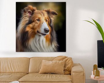 Portrait of a collie dog illustration by Animaflora PicsStock