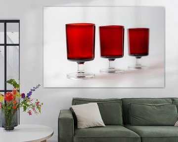 Rode glazen van Angeline van de Kerkhof