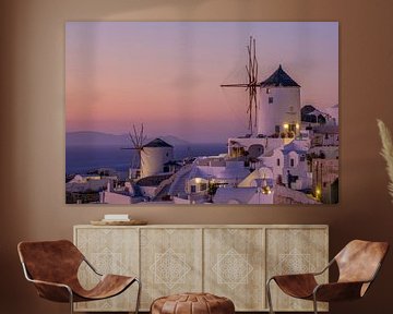 Santorini - Windmills of Oia in the blue hour