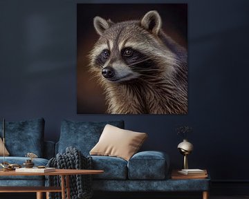 Portret van een wasbeer illustratie van Animaflora PicsStock