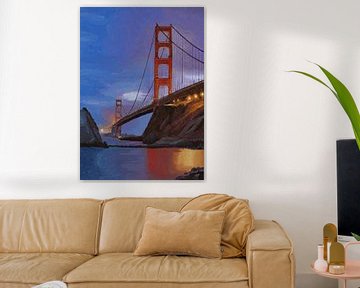 Malerei Golde Gate Bridge San Francisco