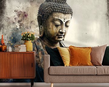 Buddha in sanften Farben von Carla van Zomeren