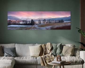 zonsondergang landschap Gmund am Tegernsee, meer en bergzicht met d van SusaZoom