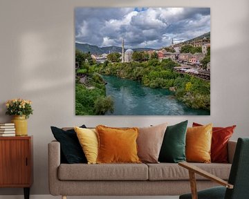 Mostar - vanaf de Stari Most II van Teun Ruijters