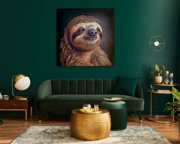Portrait of a sloth illustration by Animaflora PicsStock