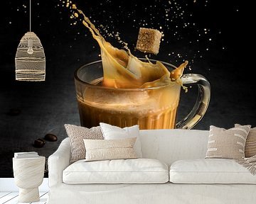 Koffie splash - Coffee splash van Saskia Schepers