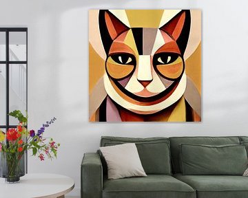 Cat portrait by Vlindertuin Art
