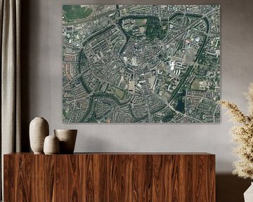 Luchtfoto van het centrum van Breda van Maps Are Art
