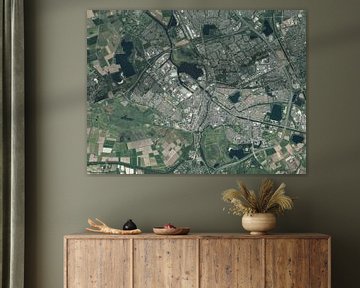 Luchtfoto van Den Bosch van Maps Are Art