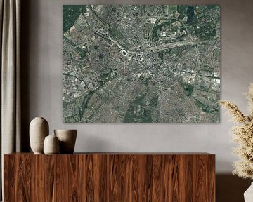 Luchtfoto van Eindhoven van Maps Are Art