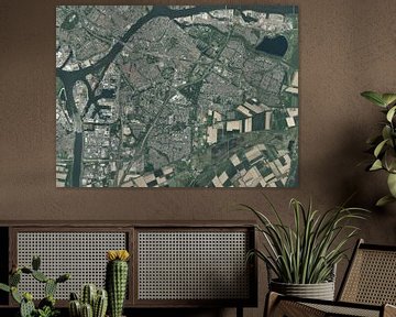 Luchtfoto van Dordrecht van Maps Are Art