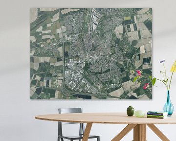 Luchtfoto van Goes van Maps Are Art