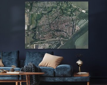 Aerial photo of Enkhuizen by Maps Are Art