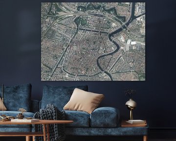 Luchtfoto van het centrum van Haarlem van Maps Are Art