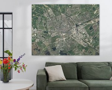 Luchtfoto van Groningen van Stef Verdonk