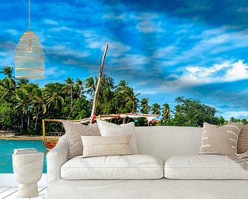 Sansibar, ein Schiff vor Anker