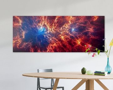 Kleurrijke achtergrondnevel in het sterrenstelsel met vuur van Animaflora PicsStock