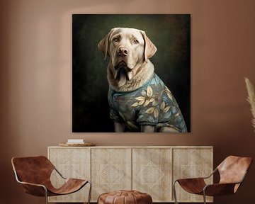 Labrador portrait by Vlindertuin Art