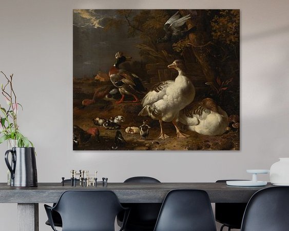 Voorbeeld van het werk in een kamer