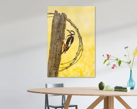 Voorbeeld van het werk in een kamer