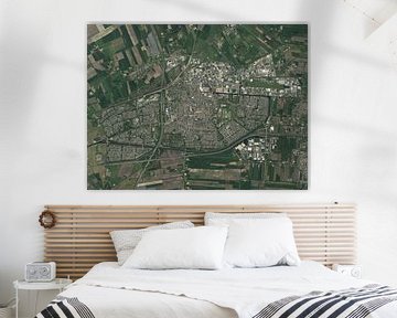 Luchtfoto van Hoogeveen van Maps Are Art
