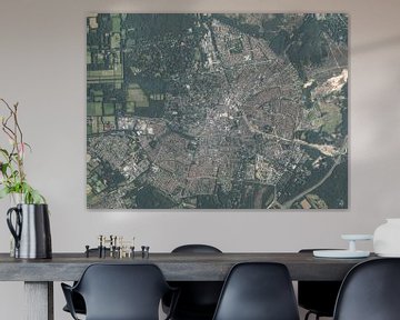 Luchtfoto van Hilversum van Maps Are Art