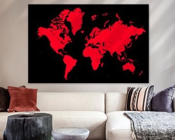 The world in two thousand and twenty-two (red) by Marcel Kerdijk