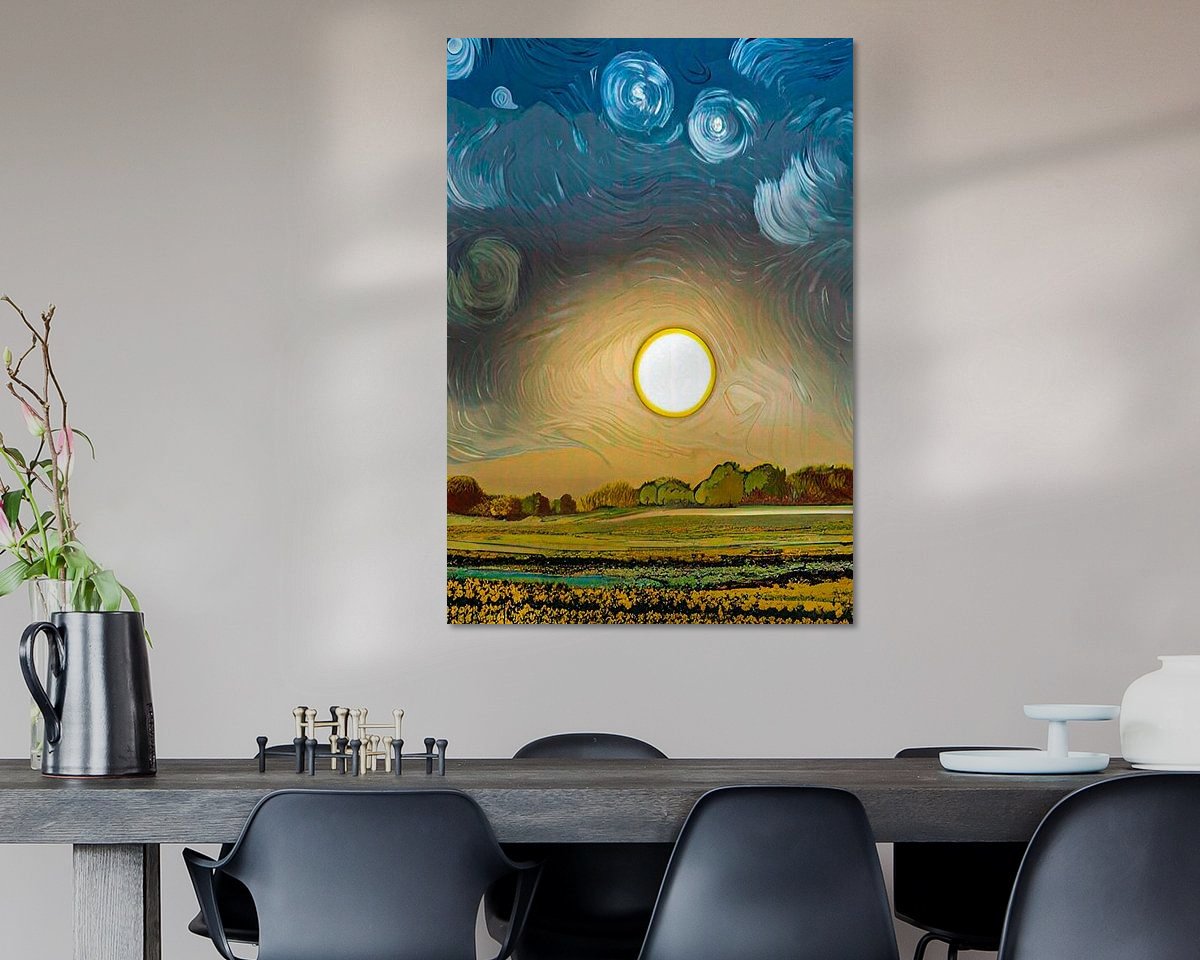 Voorbeeld van het werk in een kamer