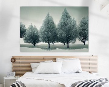 Bomen met sneeuw in de winter Illustratie van Animaflora PicsStock