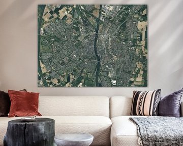 Luftaufnahme von Maastricht von Maps Are Art
