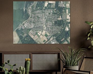 Luchtfoto van Lelystad van Maps Are Art