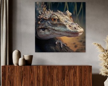Portret van een krokodil Illustratie van Animaflora PicsStock