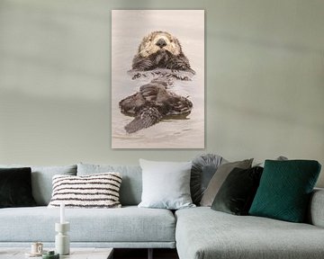 what a cute sea otter by Kris Hermans