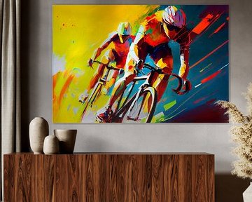 Impressionistisches Gemälde mit Radfahrern. Teil 5 von Maarten Knops