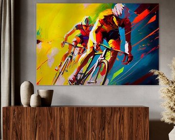 Impressionistisches Gemälde mit Radfahrern. Teil 9 von Maarten Knops